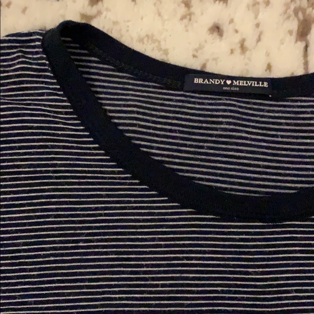 Navy blue striped brandy shirt